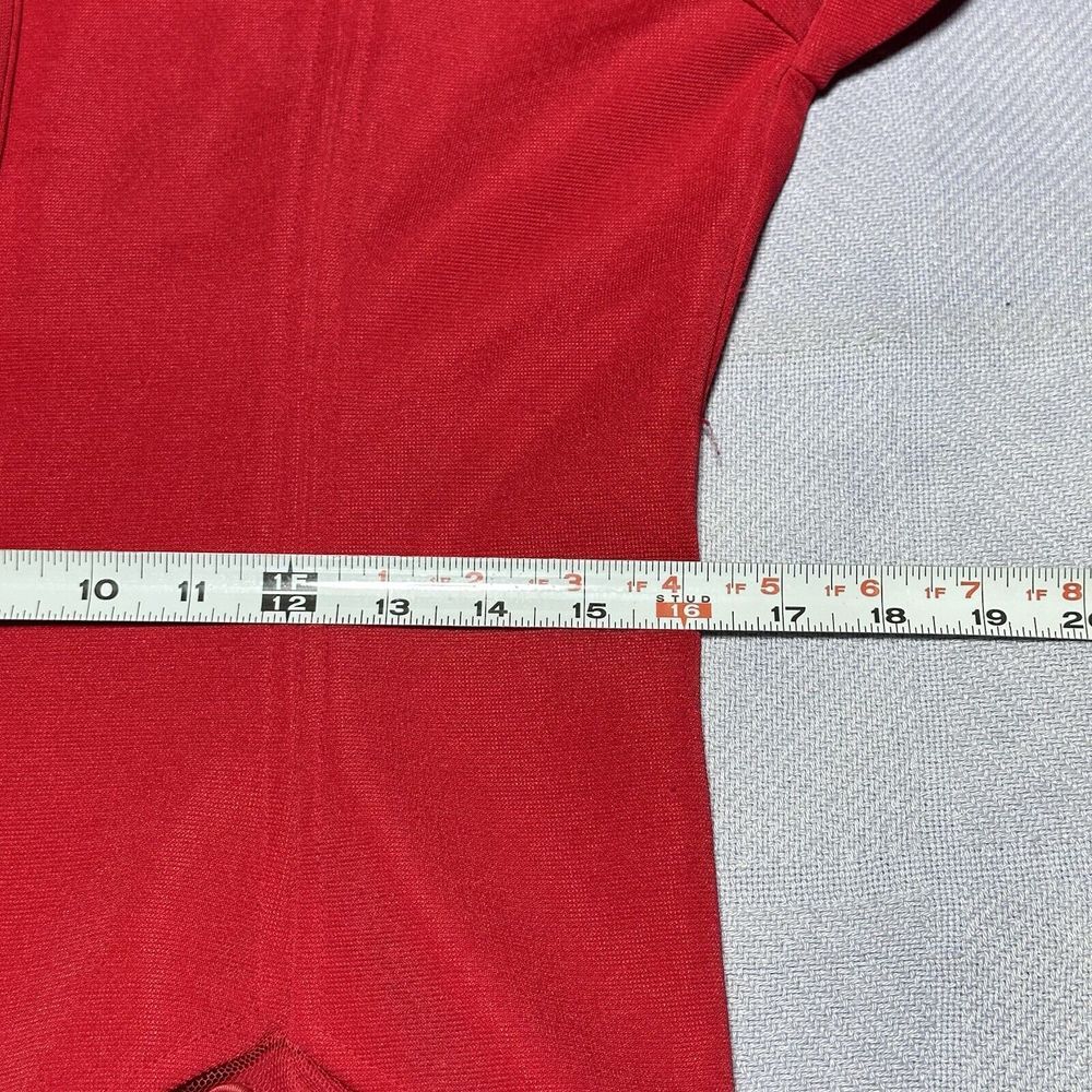 Vintage 1980s Black Cat Fashion Red Mesh Accent Blazer Top Women's Size Medium - Picture 11 of 15